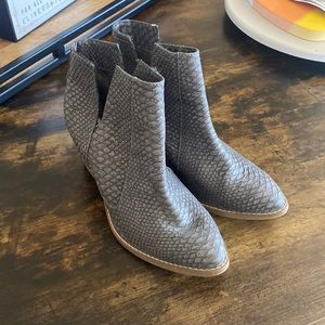 Grey Snake Booties